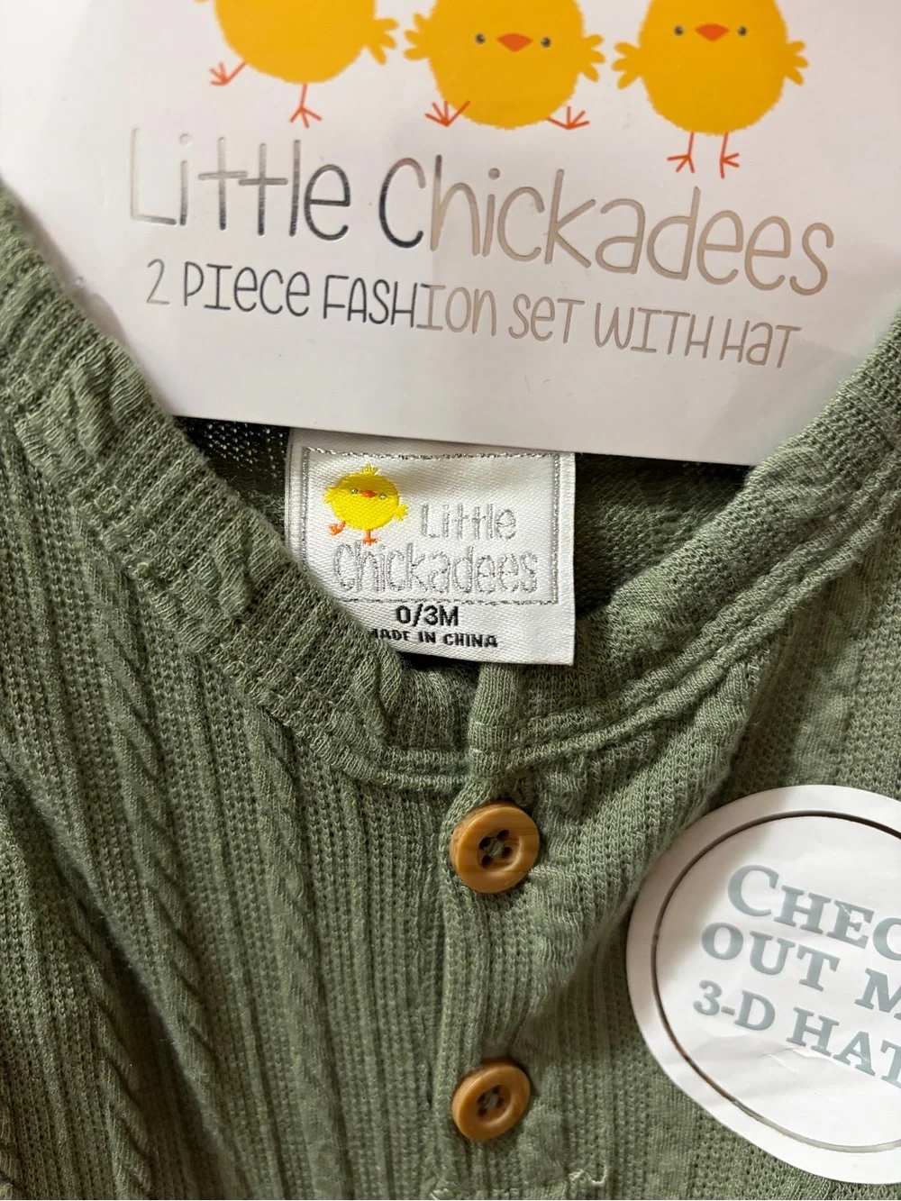 Olive Cable-Knit Baby Bodysuit